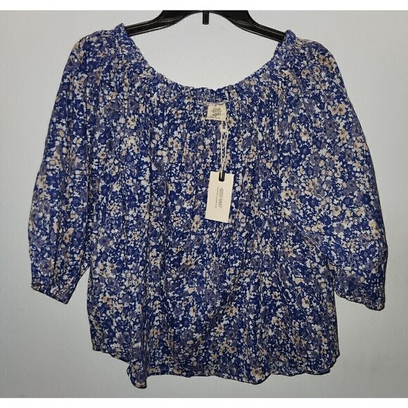 Good Hart Tops - Good Hart x Matilda Jane Off Shoulder  Canyon Floral Off Shoulder Top Blue S